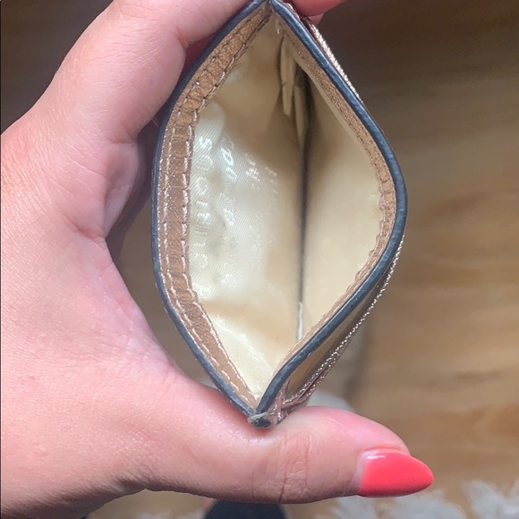 ROSE GOLD KATE SPADE GLITTER CARD HOLDER - Picture 4 of 5